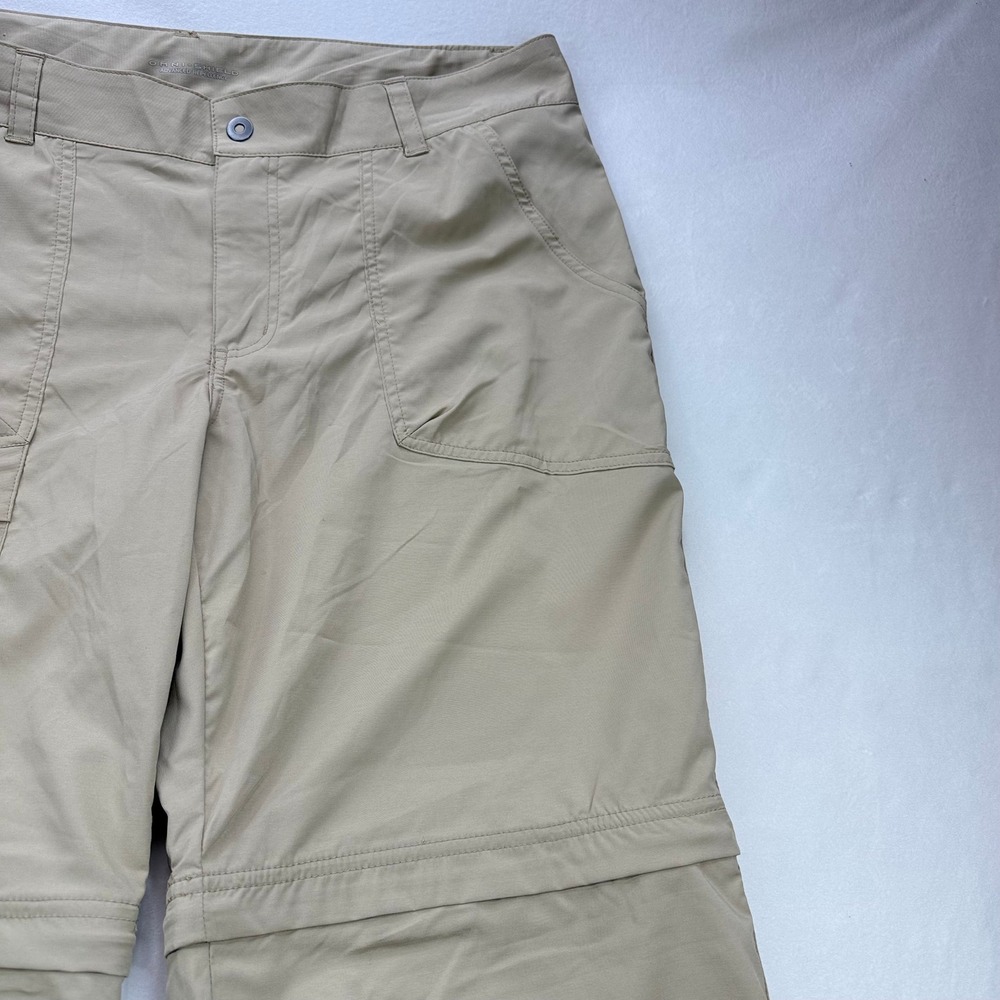 Columbia Convertible Hiking Pants Womens 16 Short Tan Khaki Zip Off Cargo XK0783 - Picture 16 of 16